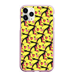 Чехол iPhone 11 Pro матовый Pikachu, цвет: 3D-розовый
