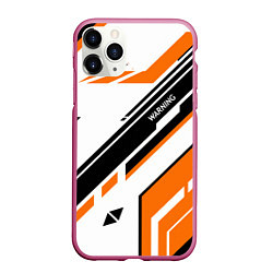 Чехол iPhone 11 Pro матовый CS:GO Asiimov P90 Style, цвет: 3D-малиновый