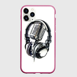 Чехол iPhone 11 Pro матовый Диджей, цвет: 3D-малиновый