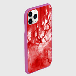 Чехол iPhone 11 Pro матовый Кровь акварельная на Хеллоуин, цвет: 3D-фиолетовый — фото 2