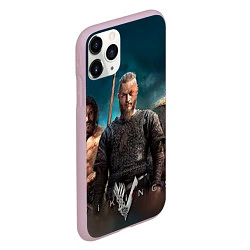 Чехол iPhone 11 Pro матовый 3 викинга, цвет: 3D-розовый — фото 2