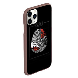 Чехол iPhone 11 Pro матовый Twenty one pilots: brain, цвет: 3D-коричневый — фото 2