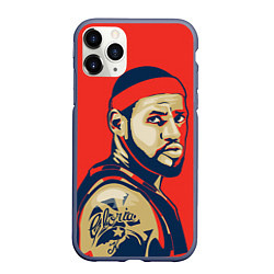 Чехол iPhone 11 Pro матовый LeBron James, цвет: 3D-серый