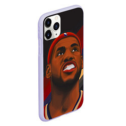 Чехол iPhone 11 Pro матовый LeBron Smile, цвет: 3D-светло-сиреневый — фото 2