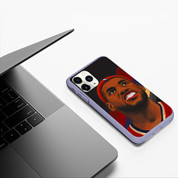 Чехол iPhone 11 Pro матовый LeBron Smile, цвет: 3D-светло-сиреневый — фото 2