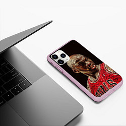 Чехол iPhone 11 Pro матовый Michael Jordan, цвет: 3D-розовый — фото 2