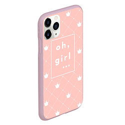 Чехол iPhone 11 Pro матовый Oh, girl, цвет: 3D-розовый — фото 2