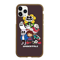 Чехол iPhone 11 Pro матовый Undertale 3, цвет: 3D-коричневый