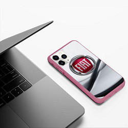 Чехол iPhone 11 Pro матовый FIAT, цвет: 3D-малиновый — фото 2