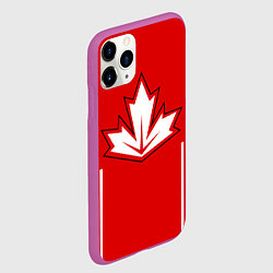Чехол iPhone 11 Pro матовый Сборная Канады: домашняя форма, цвет: 3D-фиолетовый — фото 2