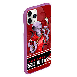 Чехол iPhone 11 Pro матовый Detroit Red Wings, цвет: 3D-фиолетовый — фото 2