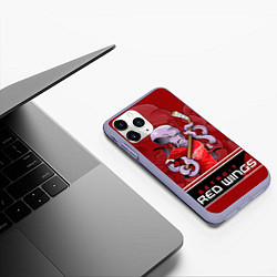 Чехол iPhone 11 Pro матовый Detroit Red Wings, цвет: 3D-светло-сиреневый — фото 2