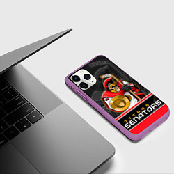 Чехол iPhone 11 Pro матовый Ottawa Senators, цвет: 3D-фиолетовый — фото 2