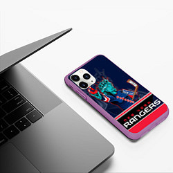 Чехол iPhone 11 Pro матовый New York Rangers, цвет: 3D-фиолетовый — фото 2