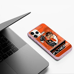 Чехол iPhone 11 Pro матовый Philadelphia Flyers, цвет: 3D-розовый — фото 2