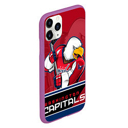 Чехол iPhone 11 Pro матовый Washington Capitals, цвет: 3D-фиолетовый — фото 2