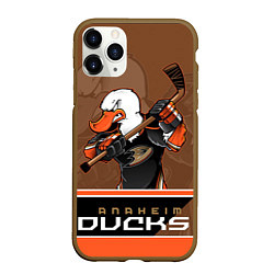 Чехол iPhone 11 Pro матовый Anaheim Ducks, цвет: 3D-коричневый