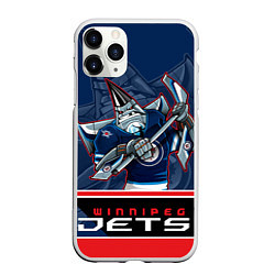 Чехол iPhone 11 Pro матовый Winnipeg Jets, цвет: 3D-белый