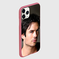 Чехол iPhone 11 Pro матовый Ian Somerhalder, цвет: 3D-малиновый — фото 2