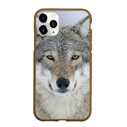 Чехол iPhone 11 Pro матовый Милый волк, цвет: 3D-коричневый