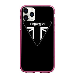 Чехол iPhone 11 Pro матовый Triumph 4, цвет: 3D-малиновый