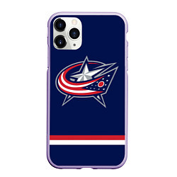 Чехол iPhone 11 Pro матовый Columbus Blue Jackets, цвет: 3D-светло-сиреневый