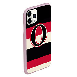 Чехол iPhone 11 Pro матовый Ottawa Senators O, цвет: 3D-розовый — фото 2