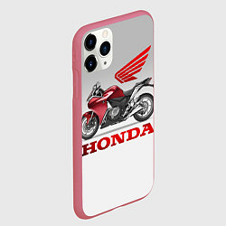 Чехол iPhone 11 Pro матовый Honda 2, цвет: 3D-малиновый — фото 2
