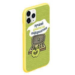 Чехол iPhone 11 Pro матовый Учителю информатики, цвет: 3D-желтый — фото 2