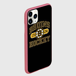 Чехол iPhone 11 Pro матовый Boston Bruins: Est.1924, цвет: 3D-малиновый — фото 2