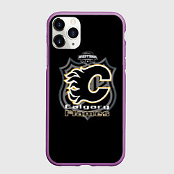 Чехол iPhone 11 Pro матовый Calgary Flames Team