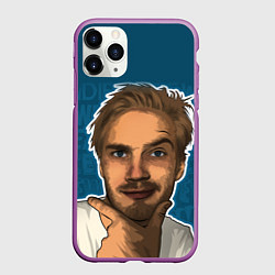 Чехол iPhone 11 Pro матовый Pew die pie, цвет: 3D-фиолетовый