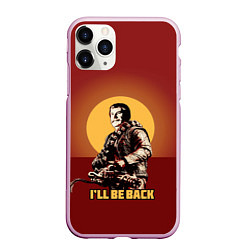 Чехол iPhone 11 Pro матовый Stalin: Ill Be Back, цвет: 3D-розовый