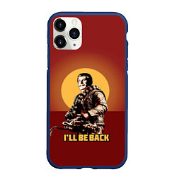 Чехол iPhone 11 Pro матовый Stalin: Ill Be Back, цвет: 3D-тёмно-синий