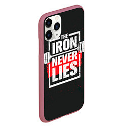 Чехол iPhone 11 Pro матовый The iron never lies, цвет: 3D-малиновый — фото 2