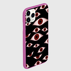 Чехол iPhone 11 Pro матовый Глаза, цвет: 3D-фиолетовый — фото 2