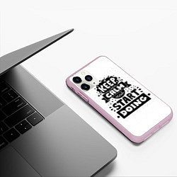Чехол iPhone 11 Pro матовый Мотивация, цвет: 3D-розовый — фото 2