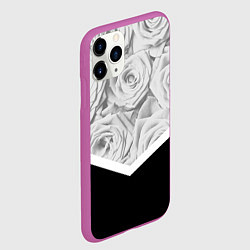 Чехол iPhone 11 Pro матовый Розы, цвет: 3D-фиолетовый — фото 2