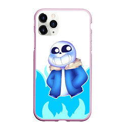 Чехол iPhone 11 Pro матовый Sans undertale, цвет: 3D-розовый