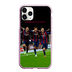Чехол iPhone 11 Pro матовый Barcelona6, цвет: 3D-розовый