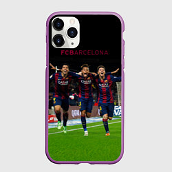 Чехол iPhone 11 Pro матовый Barcelona6, цвет: 3D-фиолетовый