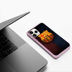 Чехол iPhone 11 Pro матовый Barcelona8, цвет: 3D-розовый — фото 2