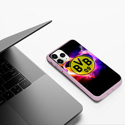 Чехол iPhone 11 Pro матовый Borussia2, цвет: 3D-розовый — фото 2