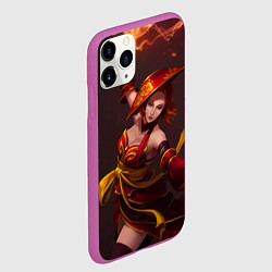 Чехол iPhone 11 Pro матовый Lina: Dragon Fire, цвет: 3D-фиолетовый — фото 2