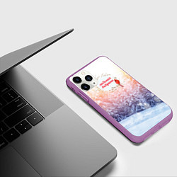 Чехол iPhone 11 Pro матовый Лучшей бабушке, цвет: 3D-фиолетовый — фото 2