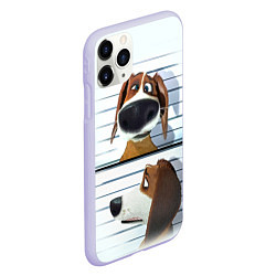 Чехол iPhone 11 Pro матовый Разыскивается пёс, цвет: 3D-светло-сиреневый — фото 2