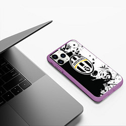 Чехол iPhone 11 Pro матовый Juventus4, цвет: 3D-фиолетовый — фото 2