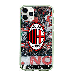Чехол iPhone 11 Pro матовый Milan FC, цвет: 3D-салатовый