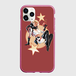 Чехол iPhone 11 Pro матовый NukaCola, цвет: 3D-малиновый