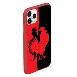 Чехол iPhone 11 Pro матовый Черное и красное, цвет: 3D-красный — фото 2